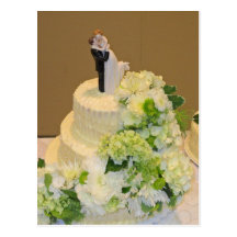 cartão do bolo de casamento cartão postal