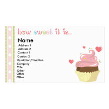 Cartão do contato do cupcake cartão de visita