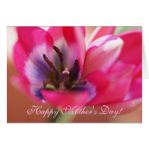 Cartão do dia das mães com uma tulipa & um texto e