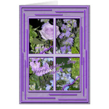Cartão do dia das mães do rosa do roxo