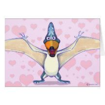 Cartão do dia dos namorados de Pteranodon
