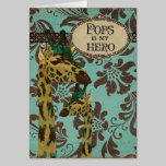 Cartão do dia dos pais dos girafas de Paisley postais