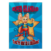 Cartão do dia dos pais - rato super do Grandad - u