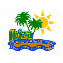 Cartão do estado de ânimo de Ibiza Cartão Postal