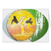 cartão do machado do ginga do capoeira