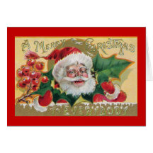 cartão do papai noel do Feliz Natal