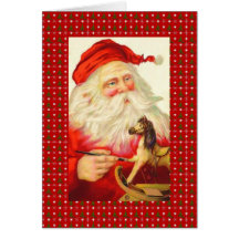 Cartão do papai noel do vintage