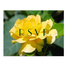Cartão do rosa amarelo RSVP Cartoes Postais