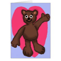 Cartão do urso dos namorados