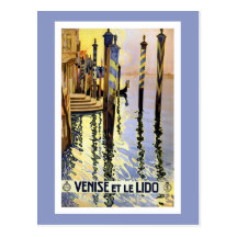 Cartão do viagem de Veneza Italia do vintage Cartao Postal