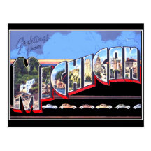 Cartão do vintage de Michigan Cartão Postal