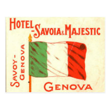 Cartão do vintage - hotel Savoia Genebra Italia Cartao Postal