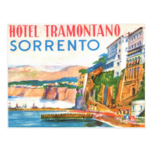Cartão do vintage - hotel Tramontano Sorrento Ital Cartao Postal