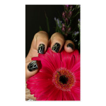 Cartão elegante das unhas cartao de visita