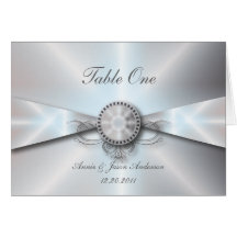 Cartão elegante do número da mesa do casamento