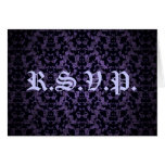 Cartão elegante gótico roxo e preto de R.S.V.P.