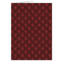 Cartão elegante vermelho e preto do design floral