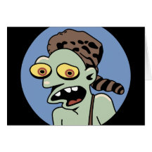 Cartão engraçado do Hillbilly do zombi