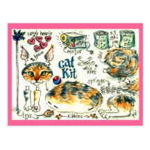 Cartão engraçados, bonitos do gatinho do gato cartao postal