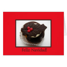 cartão espanhol do chocolate do Natal