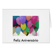Cartão - Feliz Aniversário - Balão