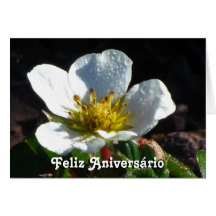 Cartão - Feliz Aniversário - BLANCA de Flor
