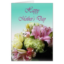 Cartão feliz do dia das mães - buquê da flor