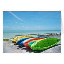 Cartão FL do caiaque da vista para o mar de Key We