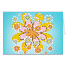 Cartão floral do dia das mães