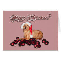 Cartão Happy Christmas “Terrier Irlandesa "