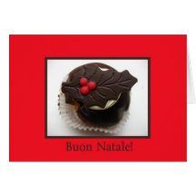 cartão italiano do chocolate do Natal