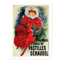 Cartão:  Jules Chéret. - Pastilha Geraudel Cartão Postal