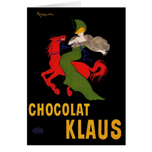 Cartão: Leonetto Cappiello - Chocolat Klaus