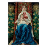 Cartão Madonna do natal vintage e criança