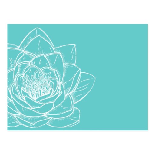 Cartão moderno branco ilustrado da flor cartao postal
