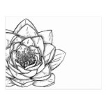 Cartão moderno ilustrado da flor cartoes postais
