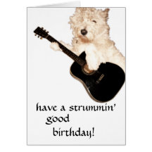 Cartão ocidental do aniversário de Terrier das mon