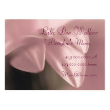 Cartão pessoal das mamães; Flor cor-de-rosa de Ger Cartão De Visita
