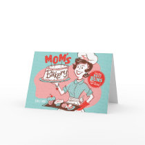 Cartão retro do dia das mães da padaria da mamã postais