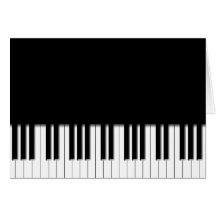 Cartão - teclado de piano