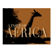 Cartão temático africano do convite de festas cartoes postais