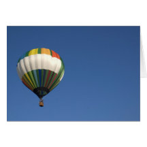 Cartão vazio de balão de ar quente