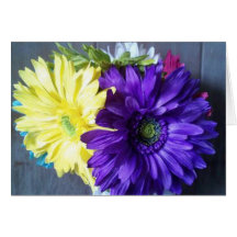 Cartão vazio roxo e amarelo