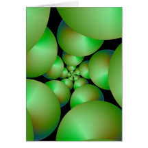 Cartão verde da espiral da esfera