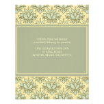 Cartão verde da recepção de casamento de Lotus Convites Personalizado