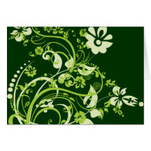 Cartão verde do Flourish