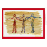 Cartão (vermelho) da harmonia da dança