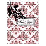 Cartão vermelho do SD de brocado Cartão Postal