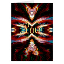 Cartão visionário do Fractal do amor