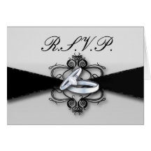 Cartão Wedding branco do Flourish RSVP